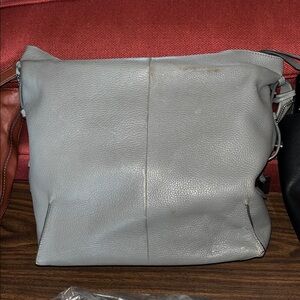 Botkier Light Gray Leather SoHo/Boho Shoulder Bag